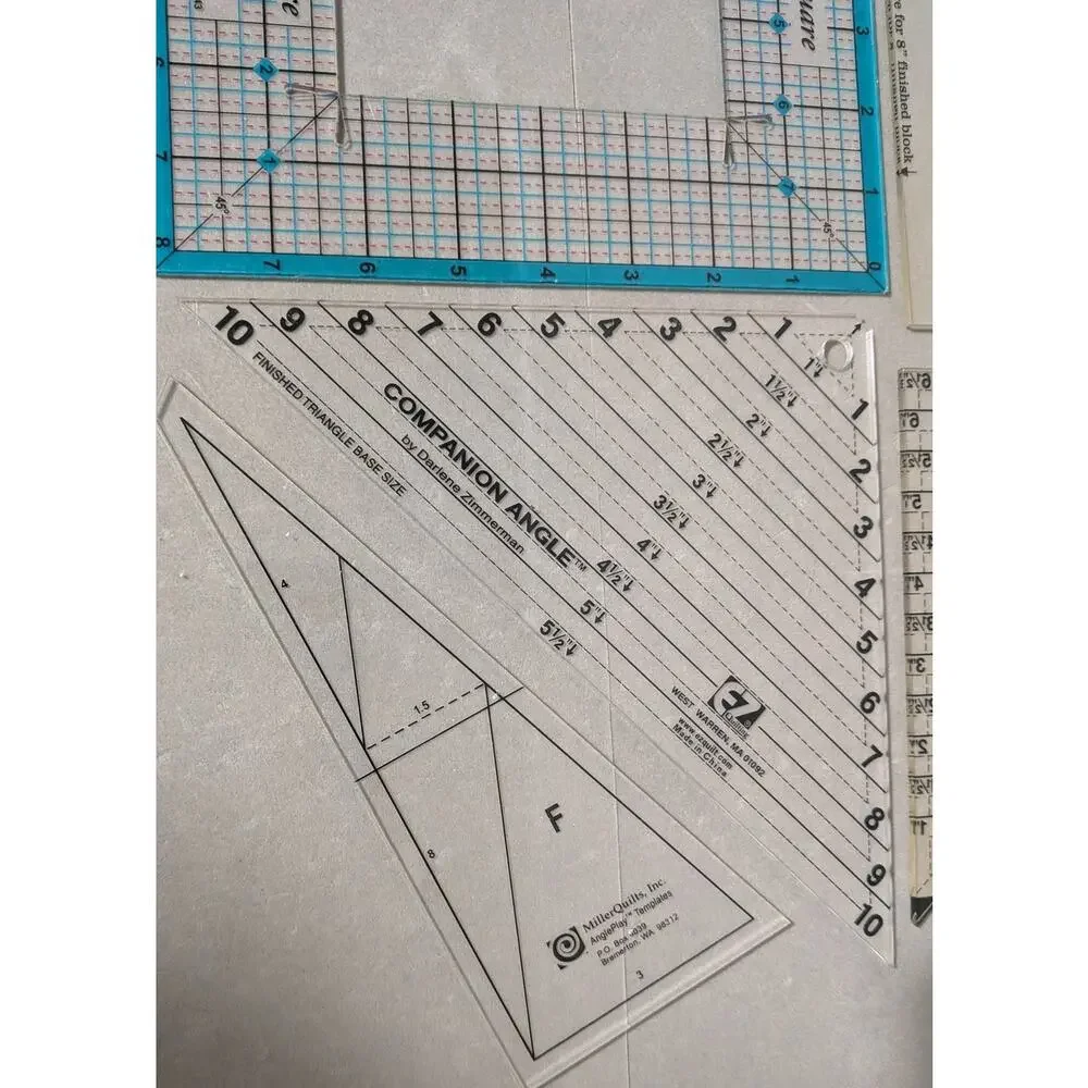 Quilting Rulers Templates Lot of 9 Creative Grids Omnigrid Easy Center Hexagon